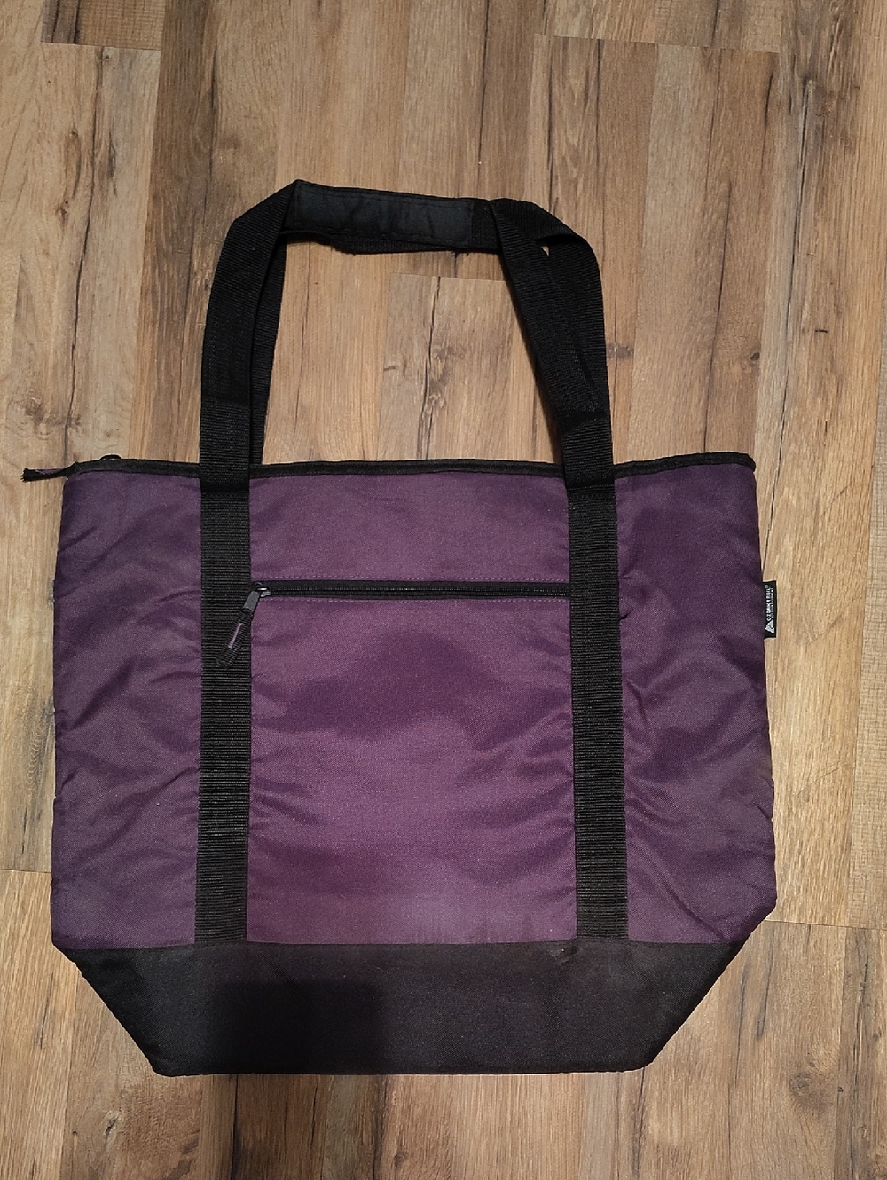 Ozark Trail Purple and Black Soft Cooler Tote Bag - Zippered Front Pocket